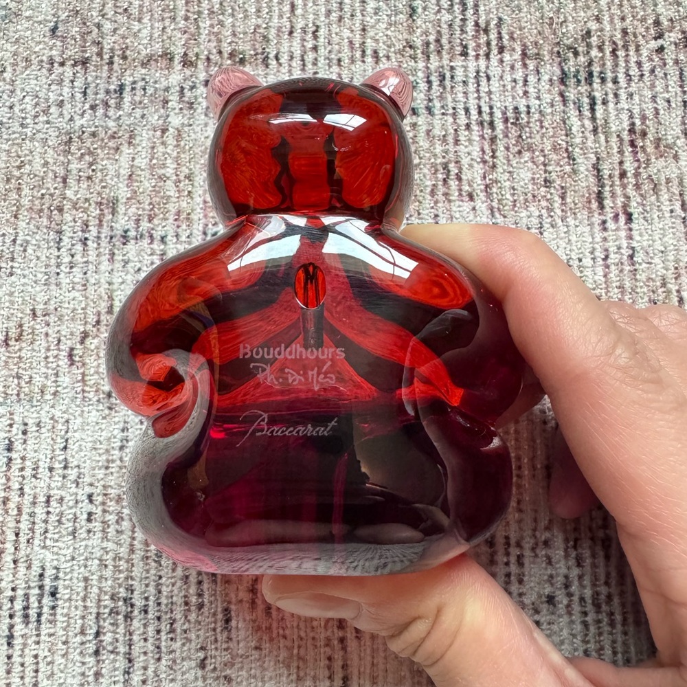 Baccarat Red Crystal Bear Figurine - Picture 2 of 2